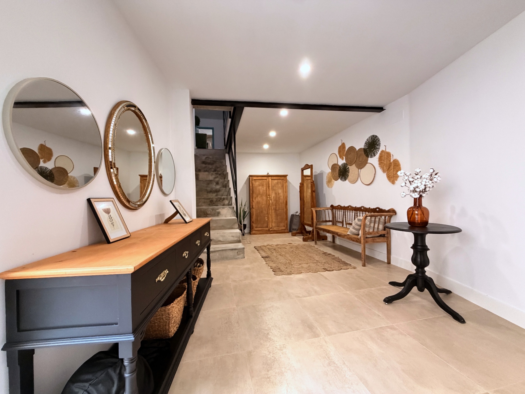 Casa de pueblo reformada con garaje y azotea en Oliva